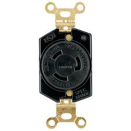 EATON WIRING DEVICES Receptacle Blk 2Pole 250V L620R